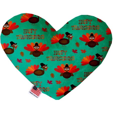 MIRAGE PET PRODUCTS Happy Thanksgiving 6 in. Stuffing Free Heart Dog Toy 1345-SFTYHT6